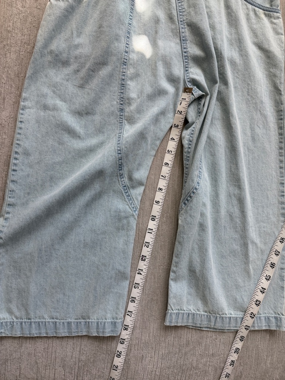 Free People Light Blue Cropped Wide-Leg Jeans - Picture 5 of 7